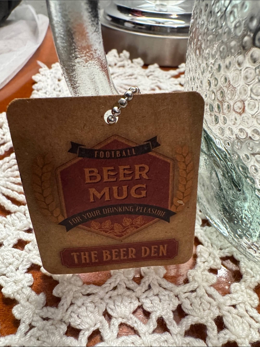 Extra Large Football Beer Mug 36.6oz - Picture 3 of 6
